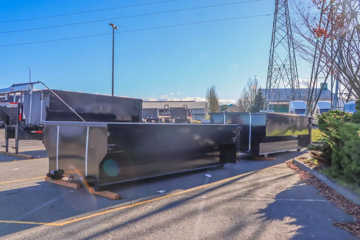 Roll-off dumpster ready for waste disposal at job site for Commercial Dumpster Rental in Carrollton